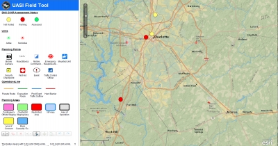 Screenshot of a the UASI Planning Tool